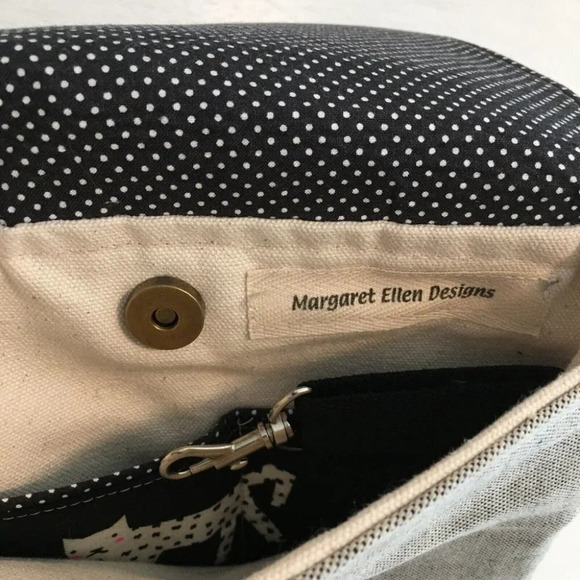 Kitty Cat Crossbody purse Festival Bag Black Handmade Travel Art - Picture 4 of 10